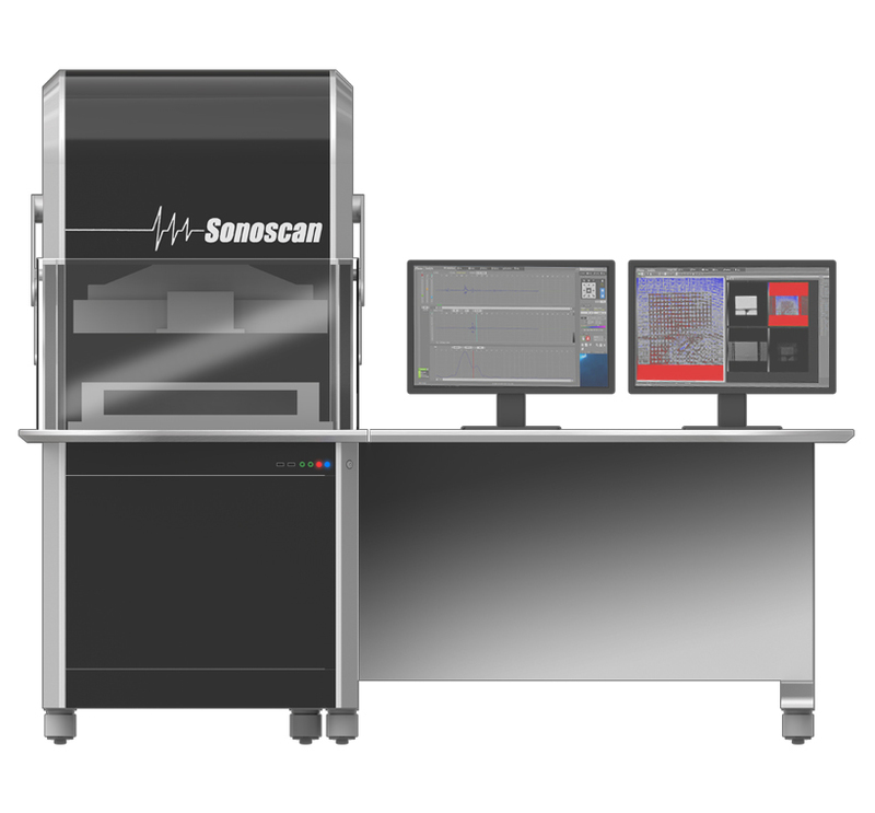 Nordson Sonoscan: GEN7™ C‑SAM® Acoustic Microscope Front view of the Sonoscan Gen 7