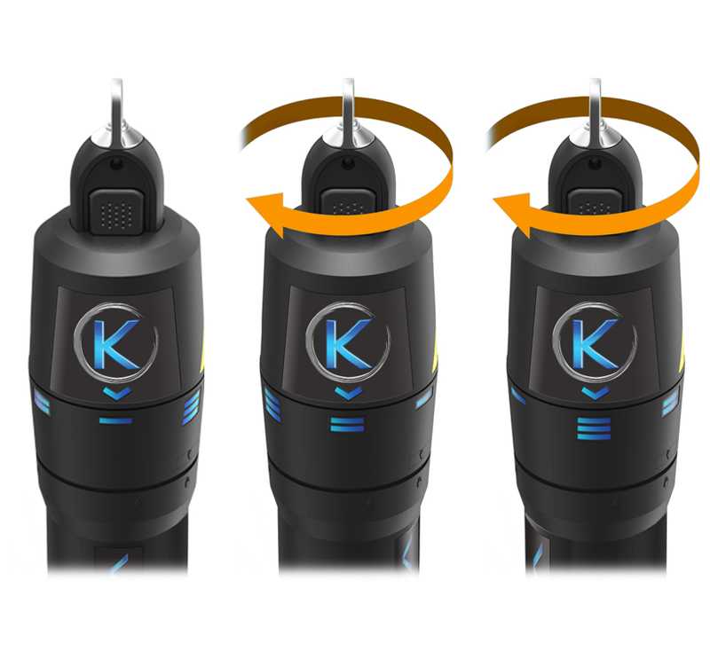 Kayezen: Vector Sequence of images showing how the tension setting can be changed