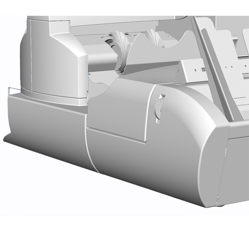 SolidWorks detailed view of the JetScan iFX i400 shroud