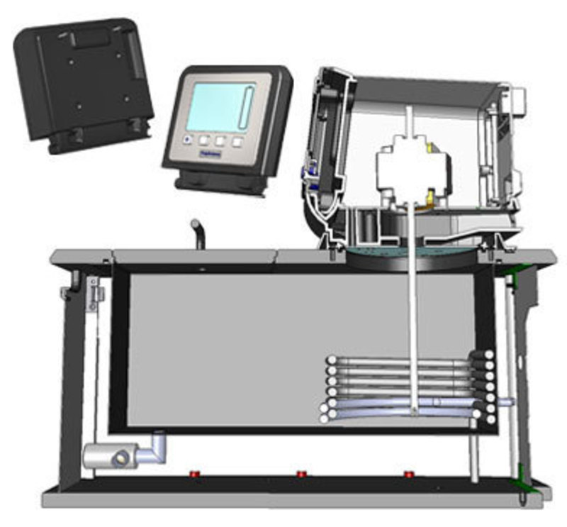 Side view cut-away of the PolyScience Circulating water bath