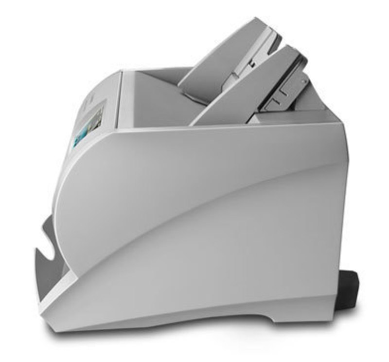 Side view of the JetScan iFX i100 currency scanner