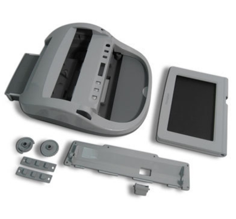Stenograph Corporation: Diamante™ Shorthand Writer Overhead view of the disassembled major components of the diamante writer
