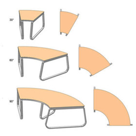 Motiv modular table angle options