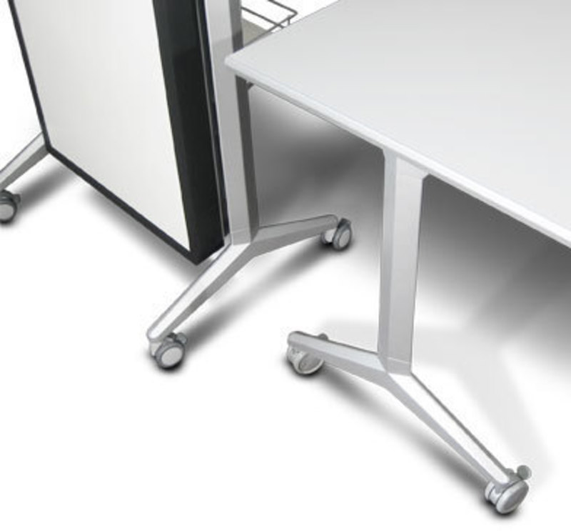 Overhead view showing how the Rhombii lectern and table legs match
