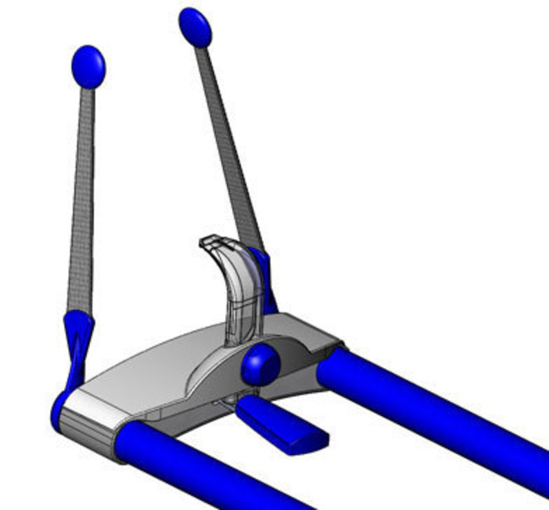 Gendex Dental Systems (KaVo): Orthoralix® 8500 DDE Panoramic X-Ray Unit CAD model view of the head alignment unit