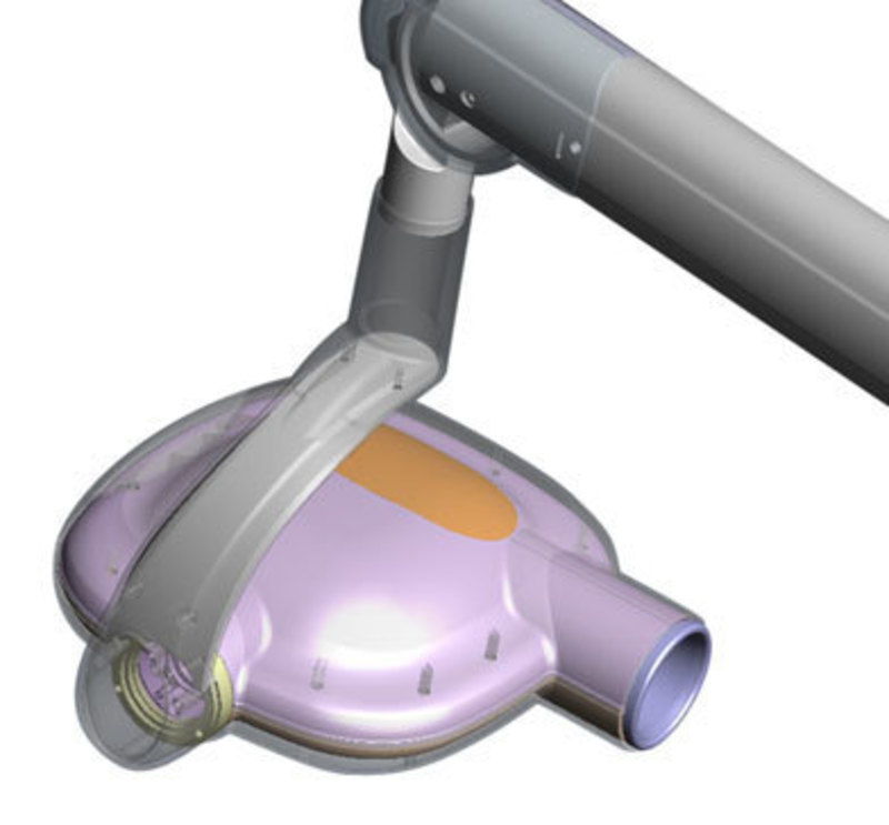 Gendex Dental Systems (KaVo): Expert DC Intraoral X-RaySystem Transparent enclosure view revealing how the internal electronics fit inside the emitter unit