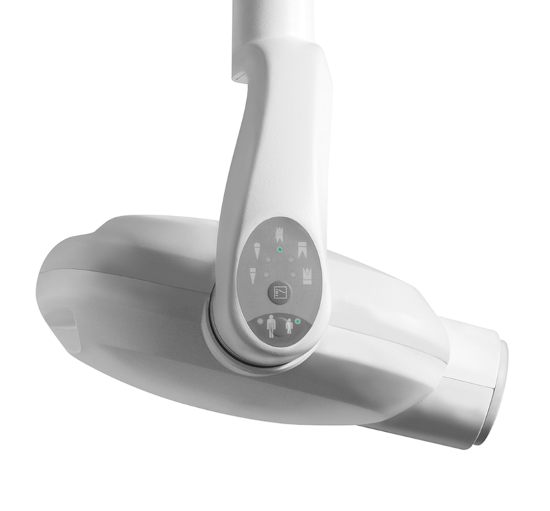 Gendex Dental Systems (KaVo): Expert DC Intraoral X-RaySystem Side view of the emitter unit showing the control panel on it