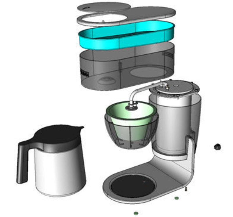 Bunn-O-Matic Corporation: STX Specialty Thermal Home Brewer Exploded view of the stx thermal home brewer
