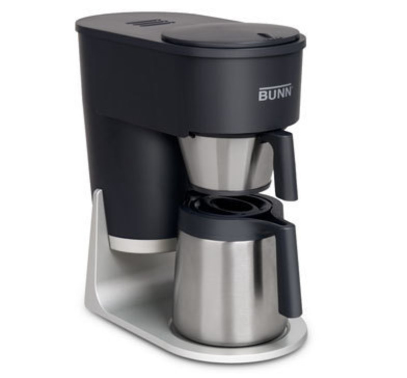 Bunn-O-Matic Corporation: STX Specialty Thermal Home Brewer Three quarters front view of the production version of the STX thermal home brewer