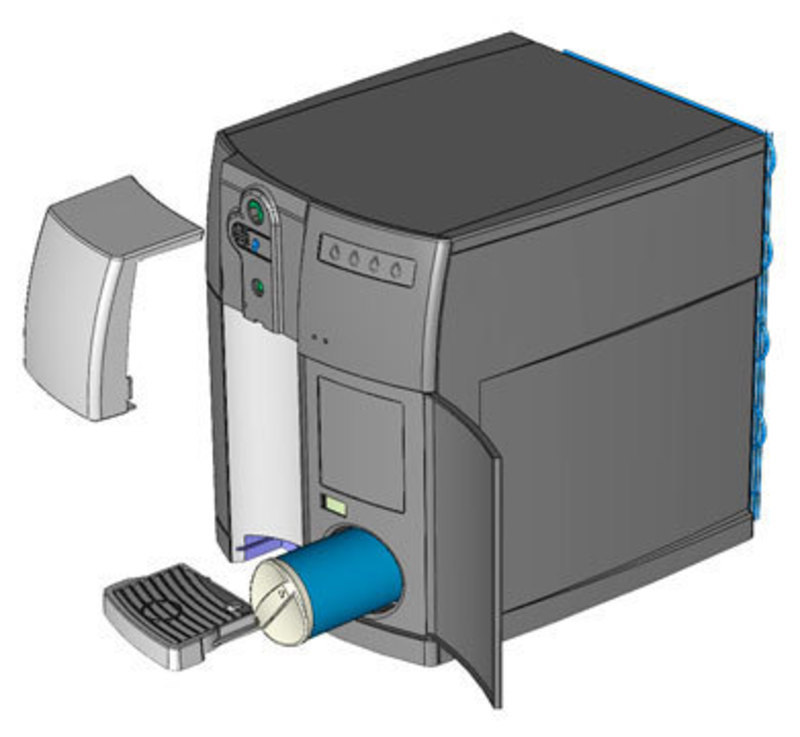 CAD model showing the service hatches open