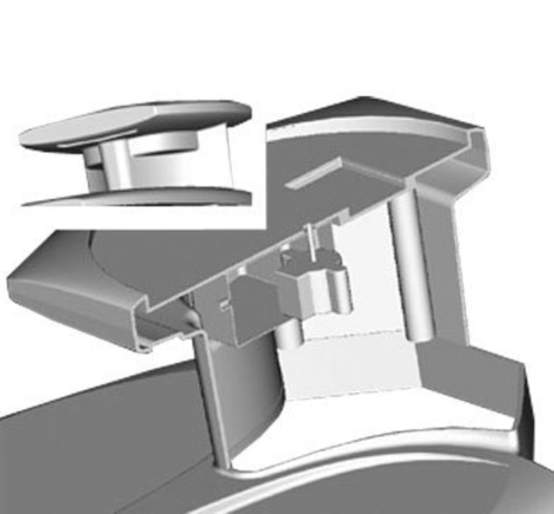 Section view showing how display components can fit inside the scale body