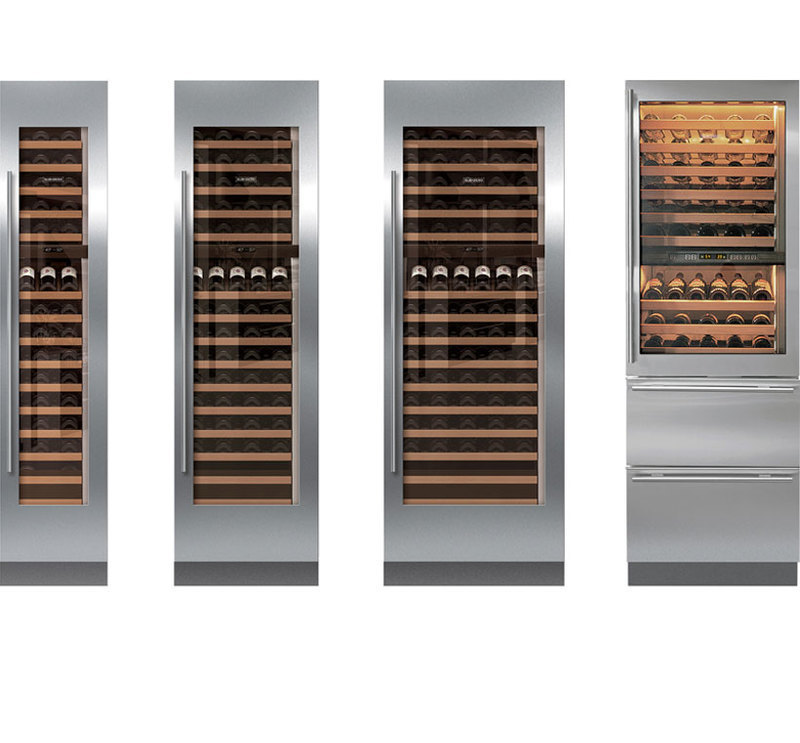 Sub-Zero, Inc.: Integrated Refrigeration Front view of full size wine cooling units