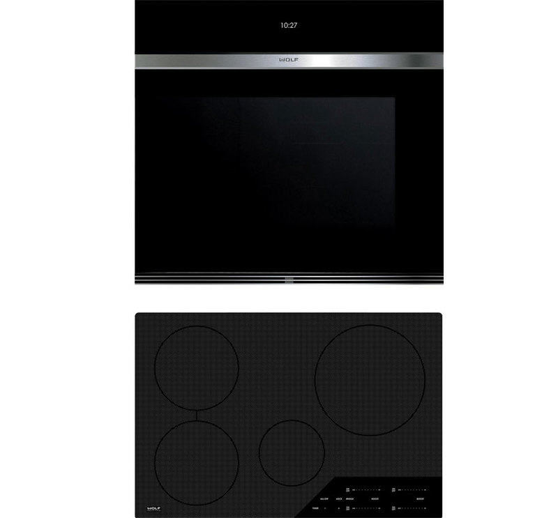 Contemporary wall oven and electric range